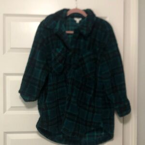 Plaid Fuzzy Jacket